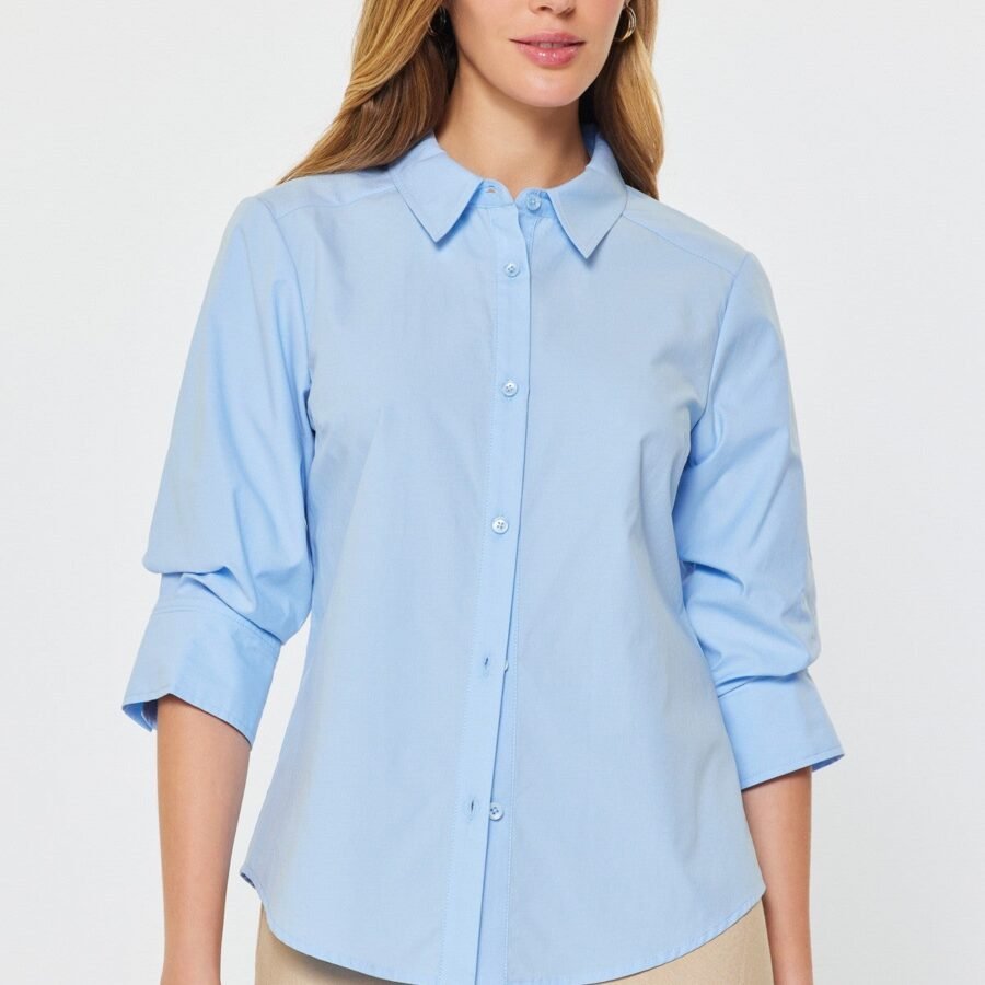 Sleeve Button Down Blouse
