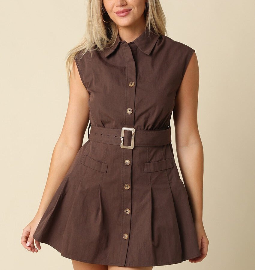 Shirt Dress In Olive
