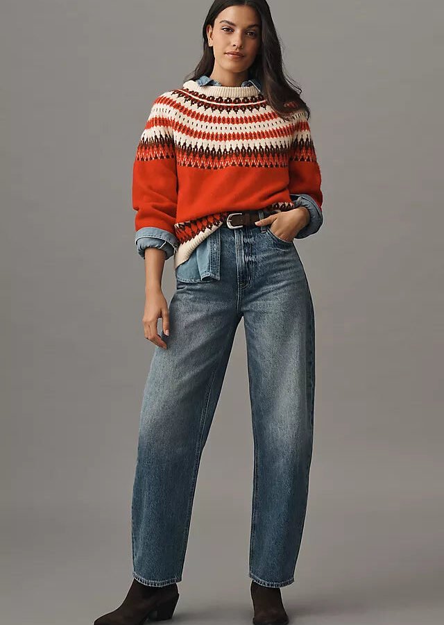 High Rise Barrel Jeans